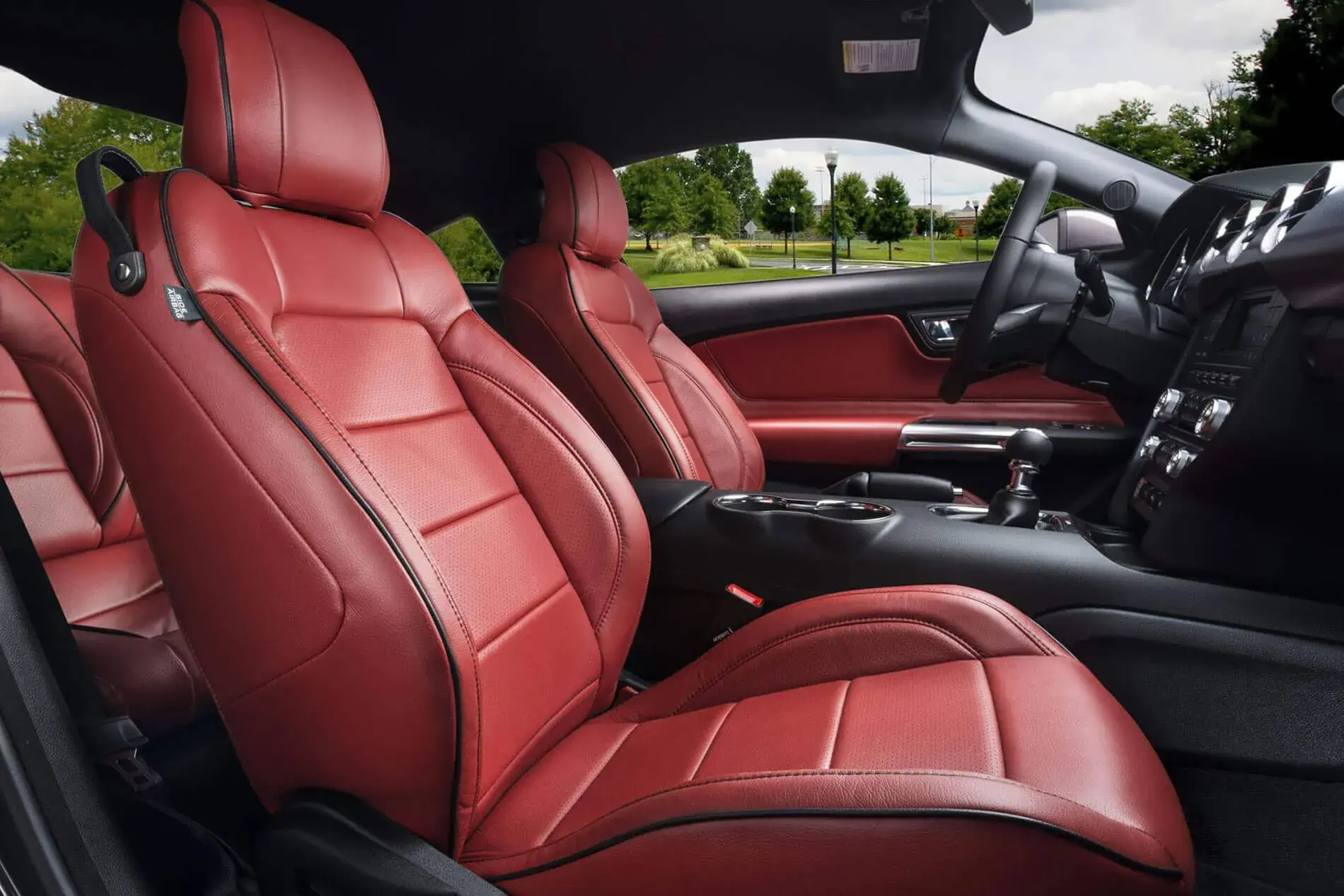 interior katzkin ford mustang by Spade Kreations Cincinnati OH