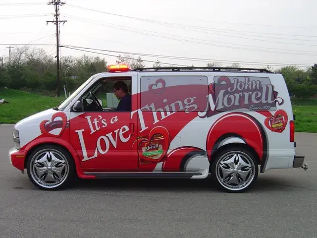 Vinyl wrap installation closeup at Spade Kreations Cincinnati OH