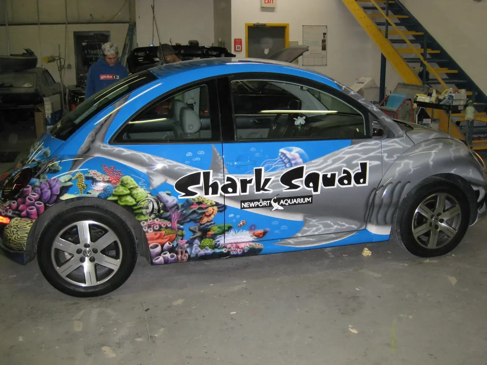 vinyl wrap vw bug aquarium by Spade Kreations Cincinnati OH