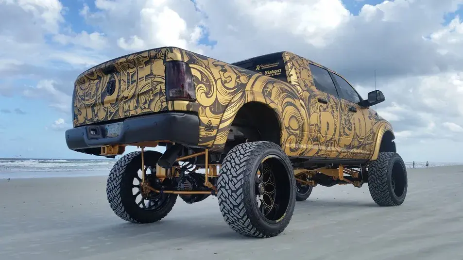 Custom lifted RAM truck at Spade Kreations Cincinnati OH