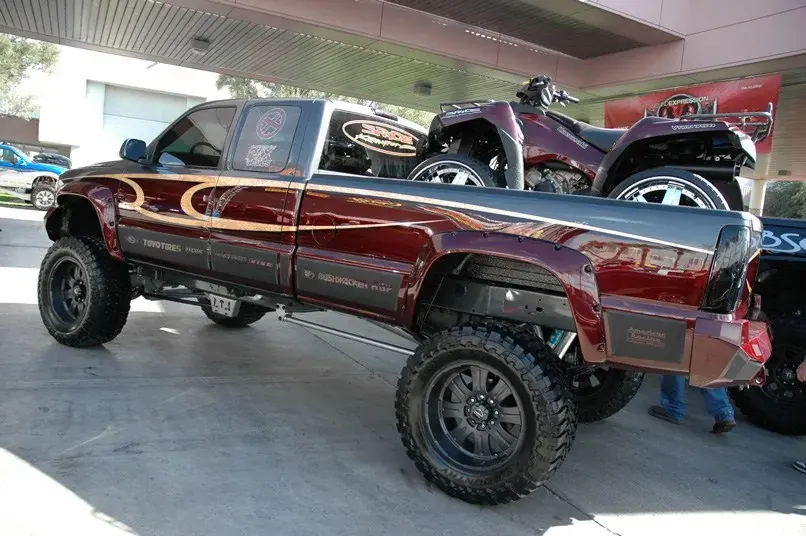 Lifted Chevy truck custom build at Spade Kreations Cincinnati